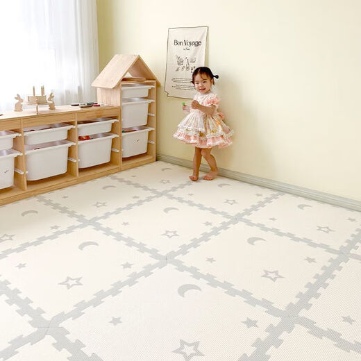 Mat de estiramiento de Disney Mat de rastreo Niños XPE RAWLING MAT BEBENT Baby Supling Mat de rastreo Mat de espuma doméstica Engrosamiento del bebé Custom Baby XPE Hermoso Estilo de costura 丨 Little Bear 25 Piezas - 60*60*2.0cm de espesor [amigable para la piel]