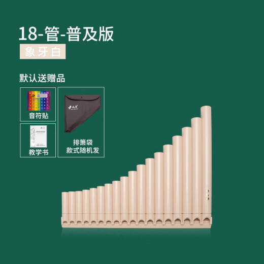 韩琴侠易学排笛 16管18管学生教学专用排箫初学者入门C调吹管乐器 18管白色