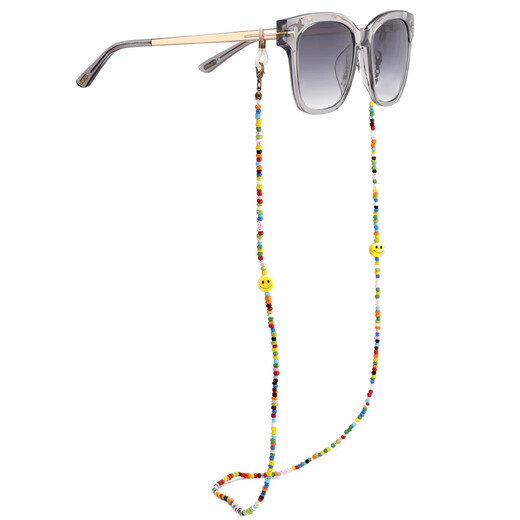 HB glasses chain wax rope pure cotton floral mask chain anti-slip rope acrylic alloy crystal pu eyes sunglasses chain