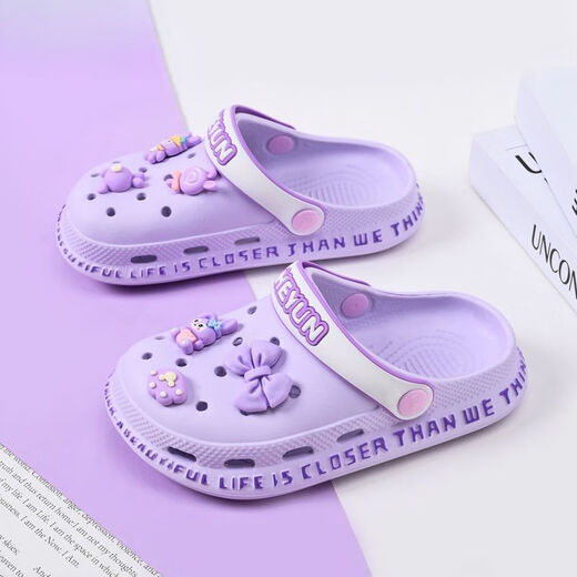 Remtin Children's Hole Chaussures Girls Slippers For Summer Sandals Girls Soft-Soxe Sandals Sandals pour les chaussures de plage parent-enfant de Mid-to-to-to-to-Garn