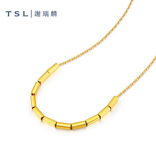 Xie Ruilin (TSL) gold necklace, foot gold 5G simple clavicle chain, women's gift gift XK683, about 3.35g