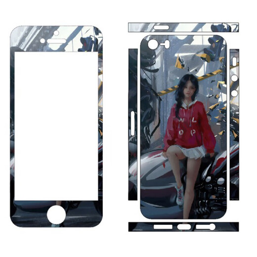 准岸适用苹果5s手机钢化彩膜iPhoneSE后壳贴纸i5来图定制全身卡通贴纸 苹果5/5S/SE钢SF-13799 iphone 其他型号