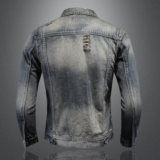 ANDSEEYOU 品牌 牛仔外套男国潮服装2025春季新款时尚简约修身牛仔衣夹克男 687款 2XL