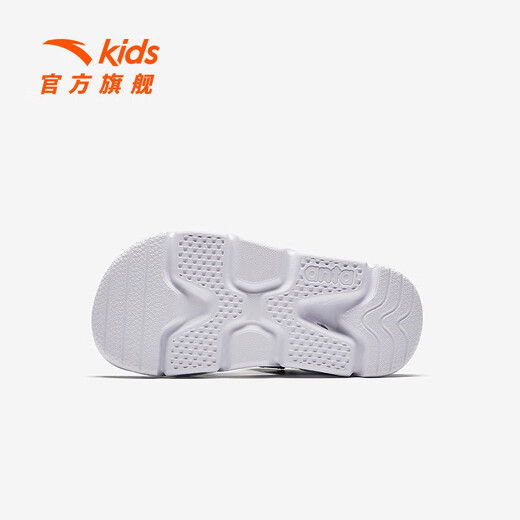 ANTA Children's Sandals Girls' Beach Shoes Summer Open-Toe Breathable Velcro Arch Sandals ANTA White/Light Mist Purple/Black-1 30 Inner Length 18.5cm