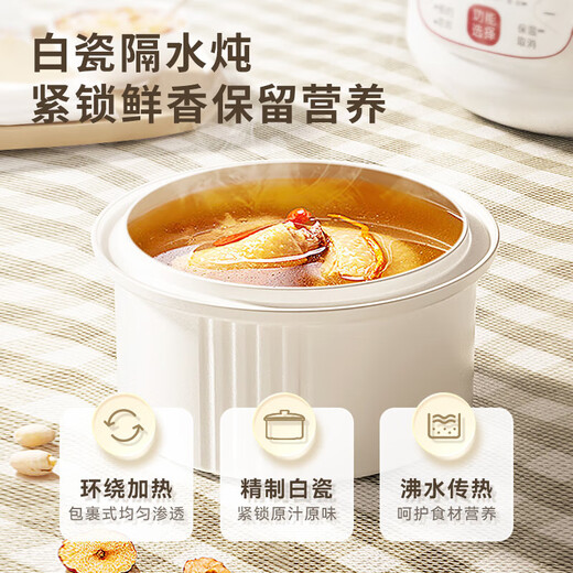 Tianji (TONZE) water-proof fish maw stewed bird's nest and fish maw special fully automatic soup pot electric stew pot ceramic inner pot stew health multifunctional electric stew pot for home use 18CG water-proof stew water-sealed 1.8L