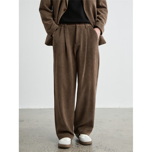 DK men's old money style woolen suit men's autumn and winter loose light mature handsome thick coat casual suit two-piece black suit + pants two-piece set 3XL 160-190Jin Jin equals 0.5 kg within