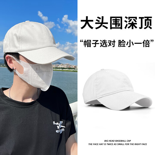 Trendy Villa Baseball Mütze Männer reines Farbpaar gebogener Rand zeigen Gesicht kleiner Entenball -Mütze Männer Hut Frauen Big Kopfumfang