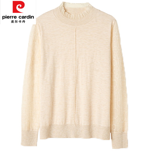 Pierre Cardin Frühling und Herbst Dünne langärmelige Pullover für Frauen Kurzer Herbst und Winter 2025 Neues inneres Spitzen-Basishemd Halbschildkröten-Top 1396 Dunkelgrau M [90-105Jin [Jin gleich 0,5 kg]]