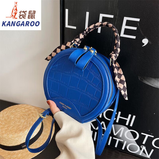 袋鼠（KANGAROO）小圆包质感小包包女2024春秋季新款时尚小众斜挎包洋气手提包潮 米白色