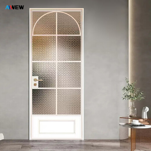 阿尔维阿尔维 老铁门窄边平开门卫生间厕所门铝合金玻璃浴室门 老铁门