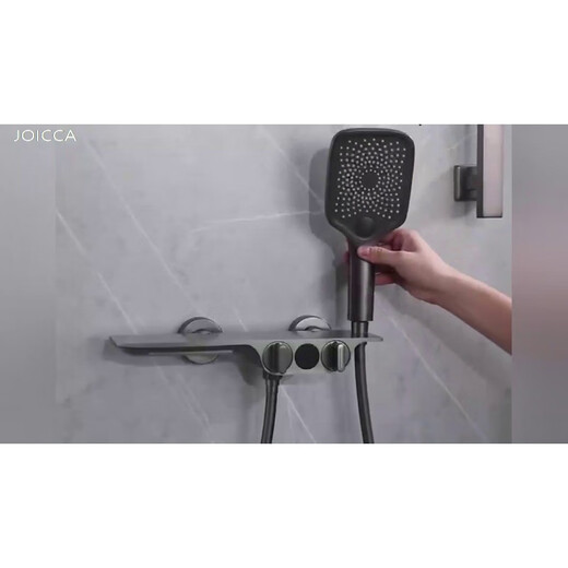 Hansgrohe bath shower set shower gun gray shower single head bathtub bathroom full copper mixing valve without top spray simple silver with lift rod