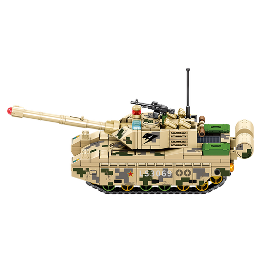 
Senbao building blocks iron-blooded heavy-load series military building blocks toys toys children's toys model birthday gift ZTQ-15 main battle tank 203169