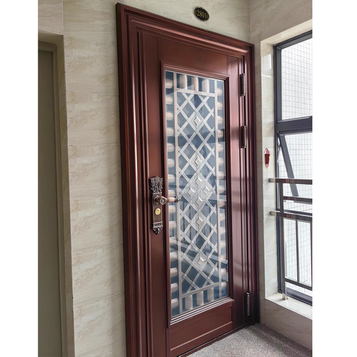 JRB Jiaruibao double-door Korean door single-door color entrance door rural light luxury community stainless steel fingerprint lock door security door style 1 per square