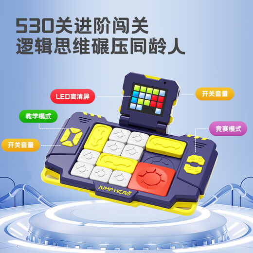 Bonnuo Super Huarong Road Sliding Puzzle Three Kingdoms Versión magnética digital Juguetes educativos para niños Escuela primaria de niños y niñas Andition Standard Edition Xueva Blue [Modelo recargable/nivel 530]