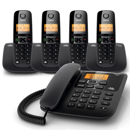 Gigaset Gigaset original SIEMENSA730 cordless phone mother machine clear hands-free A530 system A730 gentleman black one to two