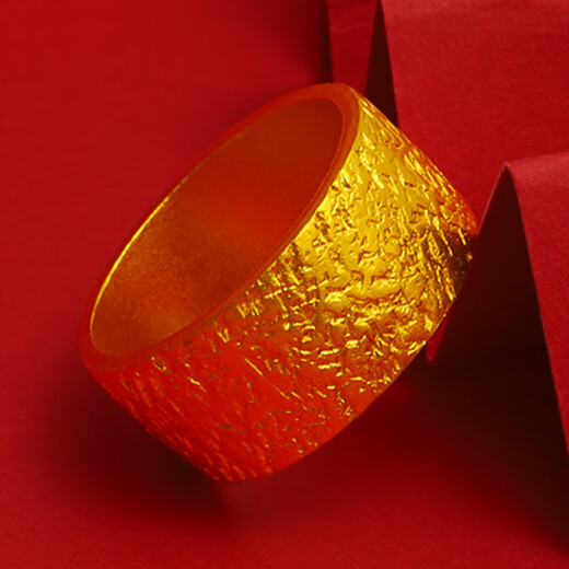 Craftsman gold ring for men and women pure gold 999 ancient style personality grand solid large face domineering wide face new style gift giving face width 1 cm 22g leave a circle number after placing the order and refund the money according to the physical gold