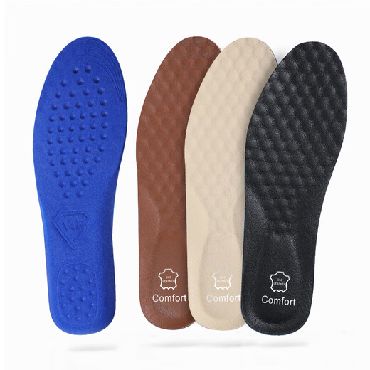 Genuine leather shoe insoles for men, sweat-absorbent, deodorant and breathable, men's insoles, pure cowhide, genuine leather, sports, shock-absorbing, super soft soles, comfortable, 1 pair, black - special insoles for genuine cowhide leather shoes, size 41-42