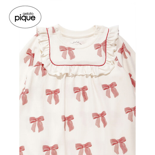 Gelatopique baby pajamas doll collar bow one-piece romper PBCO245455 ivory white 80cm