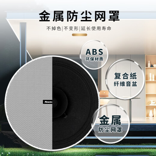 纽曼（Newmine）R106吸顶音响套装蓝牙定压功放机公共广播家用客厅商用会议店铺背景喇叭嵌入式隐藏吊顶音箱一拖六