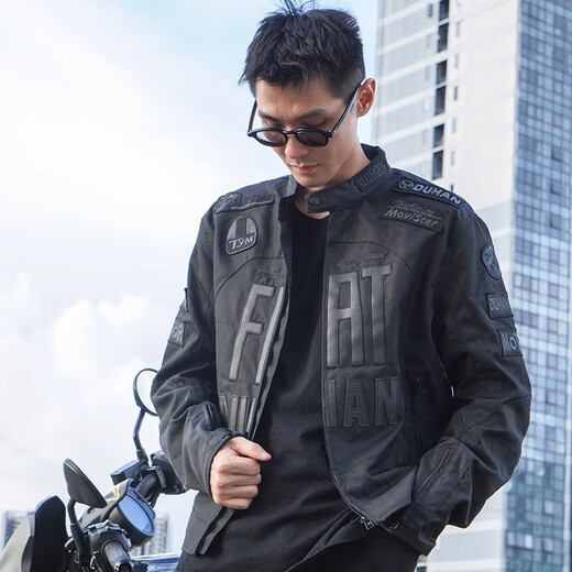 
Duhan motorcycle riding suits for men and women motorcycle four-season jacket racing suits street commuting anti-fall knight suits D-082 black tops - Honor version XL