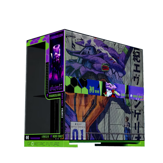 Geometry Future Model5 M5 Boîtier principal pour ordinateur de jeu Refroidissement par eau à 360°/Carte mère E-ATX/TypeC/Boîtier à thème bidimensionnel blanc noir Personnalisation privée Impression UV M5 250662-Personnalisation du boîtier noir Dragon Ball