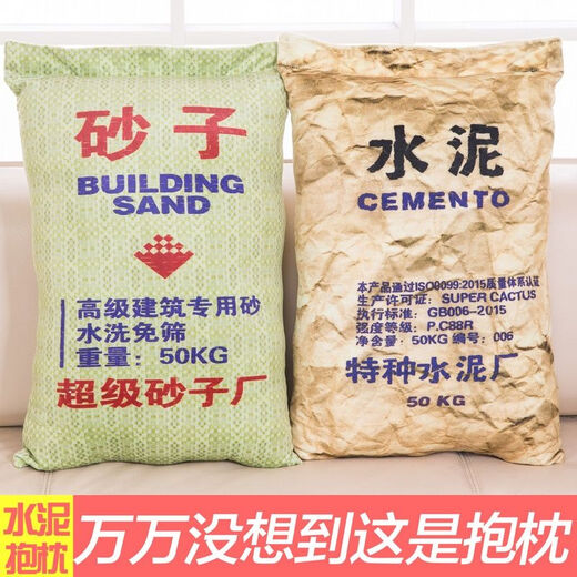 Meikejie Creative Simulation Pillow Personalized Cement Pillow Sofa Cushion Plush Toy Gift Funny Birthday Salon Bag Large Size 50*34cm (with Chicken Legs)