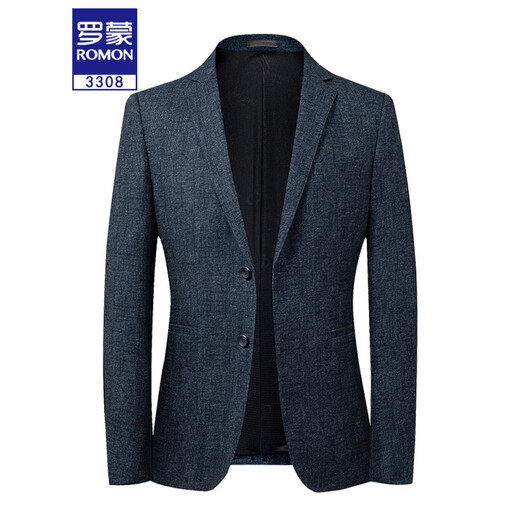 Romon High-High-End Casual Suit Men's Spring y Summer Trait Trait Jacket Style Coreano Slim Business Stretch Stretk Stretk Stretk Black and Grey Grid 6625 XL 180 [recomendado 135-150Jin [Jin iguala 0.5 kg]]]