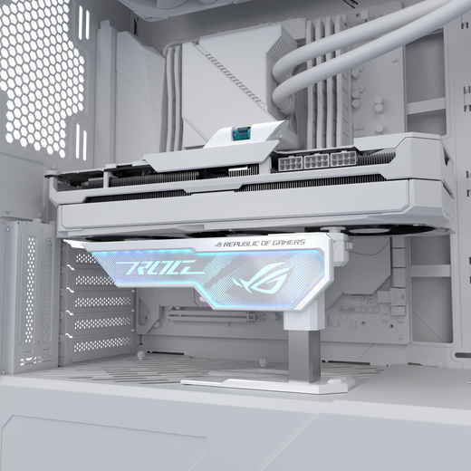 华硕ROG XH01 白色大力神显卡支架 4090显卡适用/神光同步/免工具调节/磁吸水平指示器
