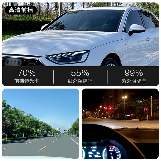 QUANTMAY car film, full car film, explosion-proof, sun-proof glass insulation film, anti-UV solar film, privacy car window UT super glass film, free nationwide construction package