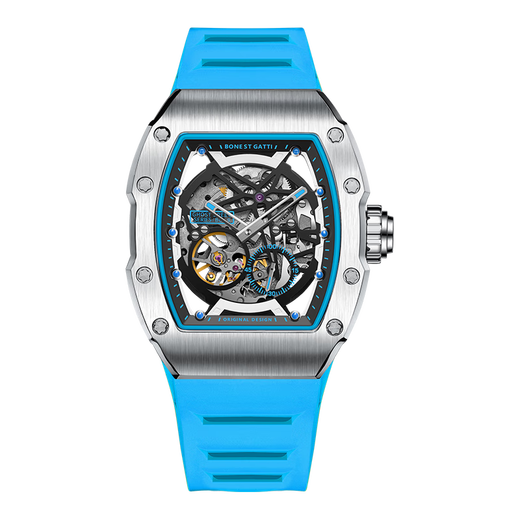 Bugatti (bonest gatti) regarder les garçons cadeaux d'anniversaire pour petit ami allemand entièrement automatique mécanique montre creux imperméable de vin luminescent baril