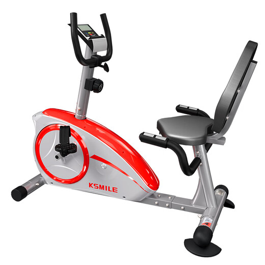 Kang Lejia K8601R horizontal exercise bike home spinning bicycle for middle-aged and elderly people training bicycle fitness equipment K8601R red 8-speed resistance adjustment