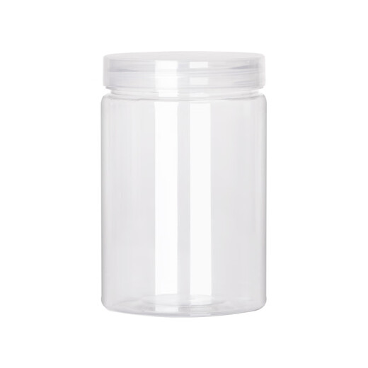 XMSJ Aluminio Plástico de plástico de planta de plata puede Grado de alimentos para mascotas Frasco de foca vacío Botella ancha de la boca ancha Transparent Biscuit Pastry Bucket 5.5*8.5cm 16 g Tapa de plata de aluminio Tapa 1098