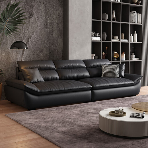 Jian Xin genuine leather sailing sofa minimalist lazy sofa living room direct high backrest leather sofa A828