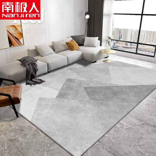 Clcey Wohnzimmer Teppich Leichtes Luxusfalle Couchtisch Teppich Schlafzimmer rein graue Anti-Rutsch-Anti-Dirty-verdickte Nicht-Take-Nacht-Decke jetzt modern 3291 80 cm*160 cm (kurzes Wischtuch verdickt)