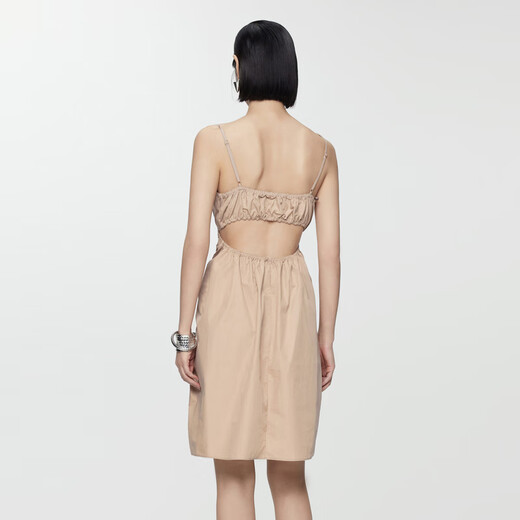 Jnby/Jiangnan Buyi Frühlings- und Sommer -Frauenkleidung Schlinge Kleid Einfacher Pendler ärmellose Taillenrock 5o6g14420 674/mittelgraues Pulver s
