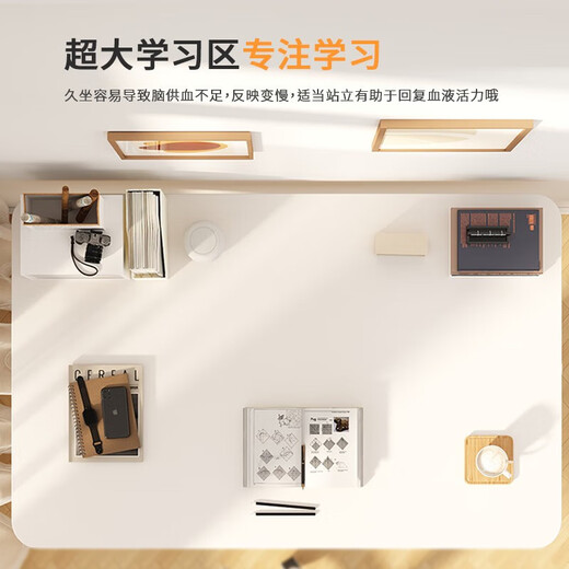 飞旺藤达学生学习桌小学生书桌家用手动升降写字桌椅套装作业简易电脑桌子 【实木桌面】店长推荐款100*60cm