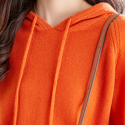 Shexi (Srcr) pure wool sweater autumn and winter all wool hooded sweater 100% wool urban casual sweater sweater