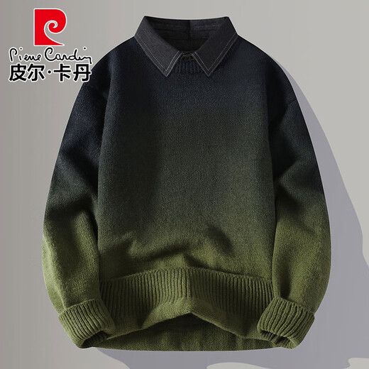 
Pierre cardin high-end fake two-piece sweater for men 2025 new gradient shirt collar sweater for men winter thermal underwear 9756 white [liner * shirt * collar] 2XL about 150~170Jin [Jin equals 0.5 kg] can be worn