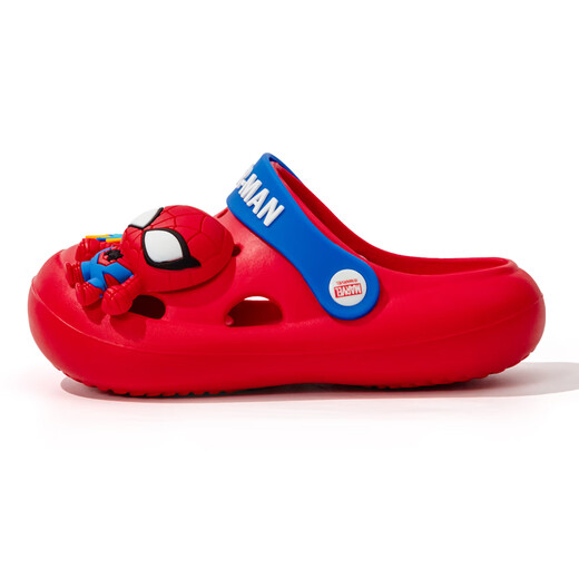 Disney Children's Pantoffeln Kinderlochschuhe Jungen Pantoffeln Baby-Hausschuhe Scheiße fühlen Pantoffeln Kinder nicht rutschend rot