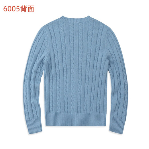 
LAUREN BY RALPH LAUREN Luff Lauren Autumn and Winter Long Sleeve Twist Sweater Casual Fashion Round Neck Pullover Knit Sweater Men's Warm Base Shirt White XL (145-160Jin[Jin equals 0.5 kg])