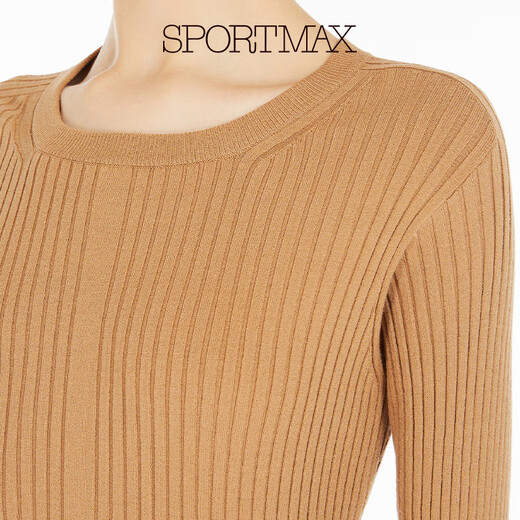 
sportmax [Zhenxuan Huixiang] Women's Decorative Round Neck Dress 2326014106 Camel M
