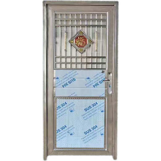 维诺亚不锈钢门304入户防盗家用进户门农村大门单门出租房阳台室外铁门 304材质内左开 890*2000mm