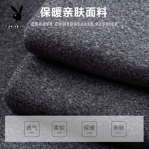 Playboy (PLAYBOY) middle-aged and elderly jacket sherpa suit dad autumn and winter velvet thickened jacket male grandpa cold sweater official flagship upgrade version - dark gray sherpa top M recommendation 110-135 Jin Jin equals 0.5 kg