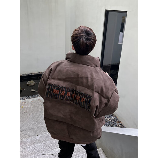 迪伽达复古加厚面包棉服男女冬季宽松棉衣男高级感男士外套男休闲棉袄男 ELFS-D831棕色 2XL