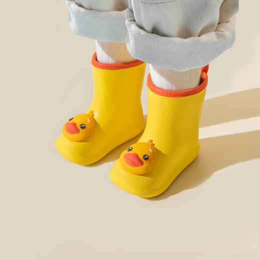 Pig dad children's rain boots girls anti-slip rain boots boys baby toddler waterproof students little girl kids rubber shoes 150
