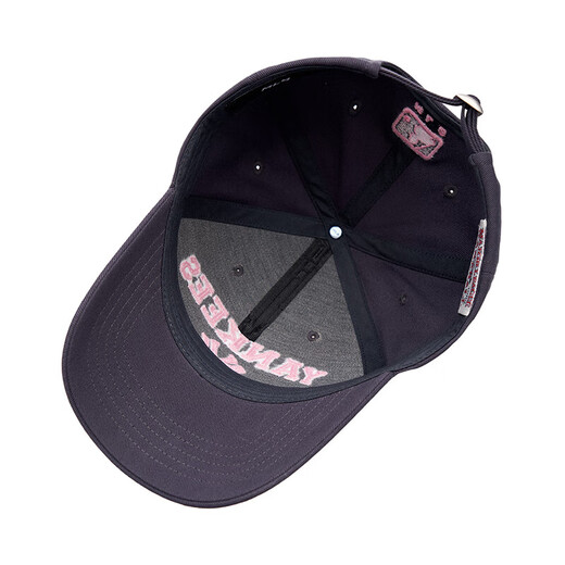 MLB official male and female couple college style baseball cap sun protection fashion embroidered hard hat spring and summer CPV03 New York Yankees/Charcoal Gray One Size