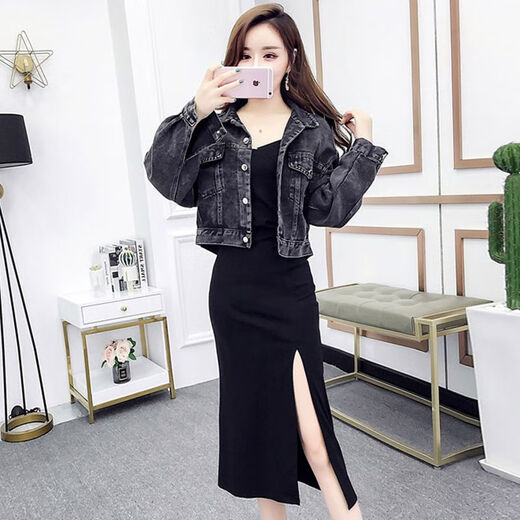 
Xiaoyan denim jacket for women short slim fit and slim women's new trendy jacket top loose denim clothes 9901# embroidered style [Blue] XL [Suggested 131-145Jin [Jin equals 0.5 kg]]