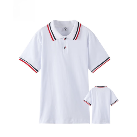 智兜兜校服高中生高中学生短袖英伦风班服学院风上海简约白色开学翻领t 男女短袖无校徽 10XL 150码高135-14070斤内