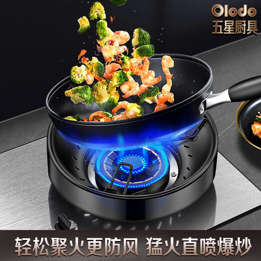 Olodo (Olodo) German 304 stainless steel gas stove windproof fire cover gas energy-saving cover gas stove bracket stove stand bracket double-layer windproof fire focus 2 pack universal stove