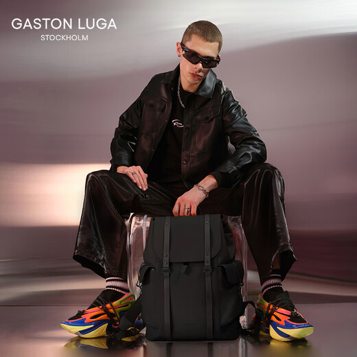 GASTON LUGA Backpack 16-inch Backpack Large Capacity Travel Computer Bag Campus Style School Bag Valentine's Day Gift Elegant Black